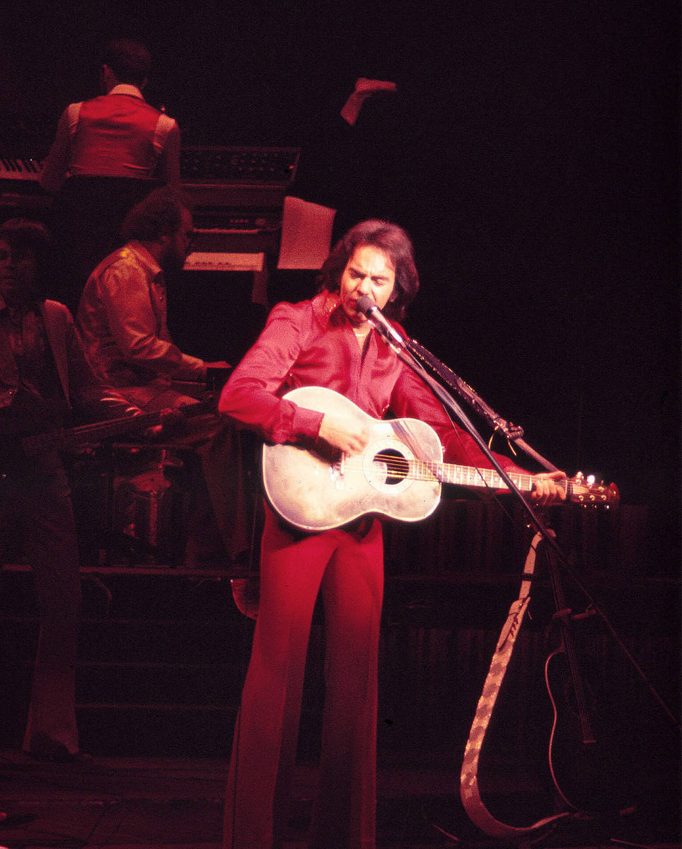 Neil Diamond opens the Aladdin Theater for the Performing Arts on July 2,1976. By Jessie Eastl ...