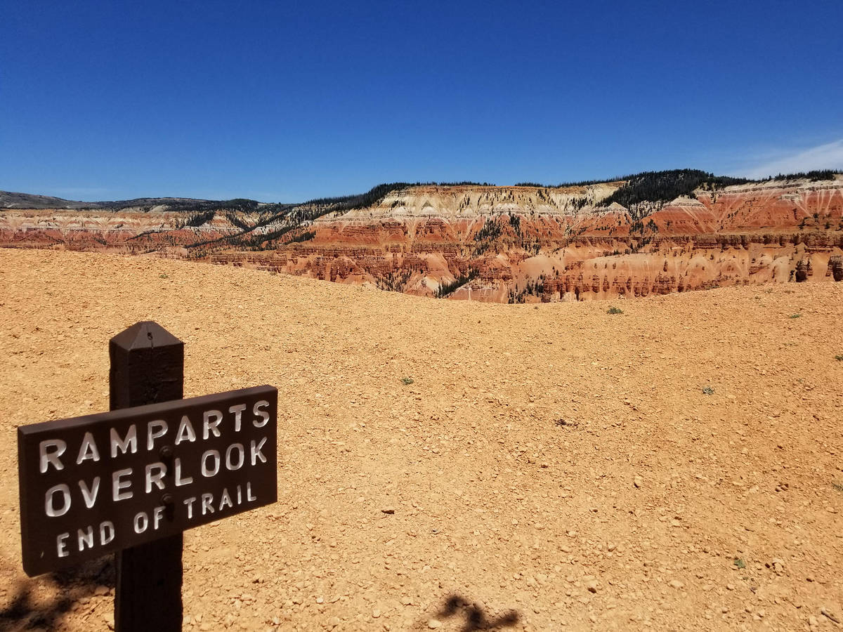 At Ramparts Trail’s end, hikers are treated to a splendid perspective of spectacular geo ...