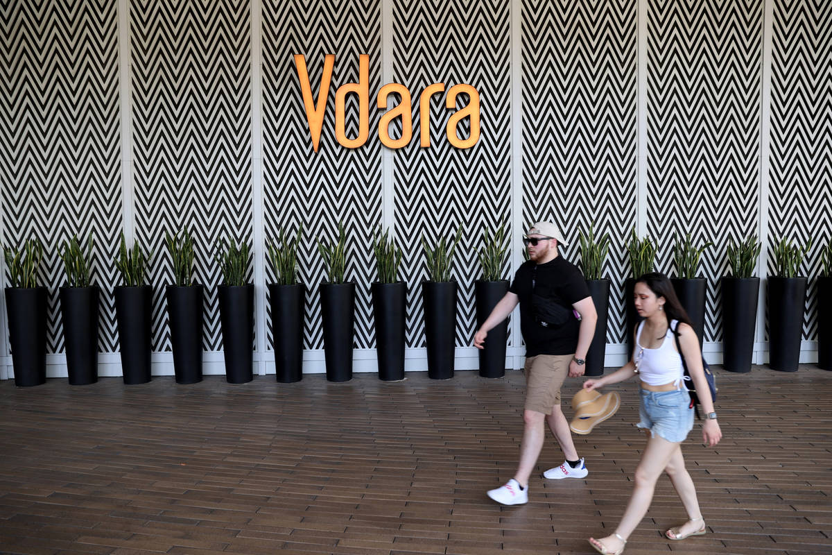 Vdara located within CityCenter on the Strip in Las Vegas Thursday, July 2, 2021. (K.M. Cannon/ ...