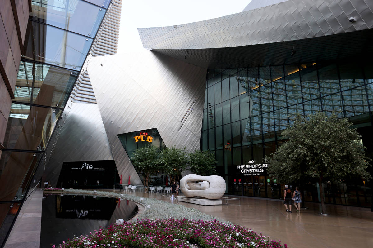 Aria and Shops at Crystals located within CityCenter, on the Strip in Las Vegas Thursday, July ...
