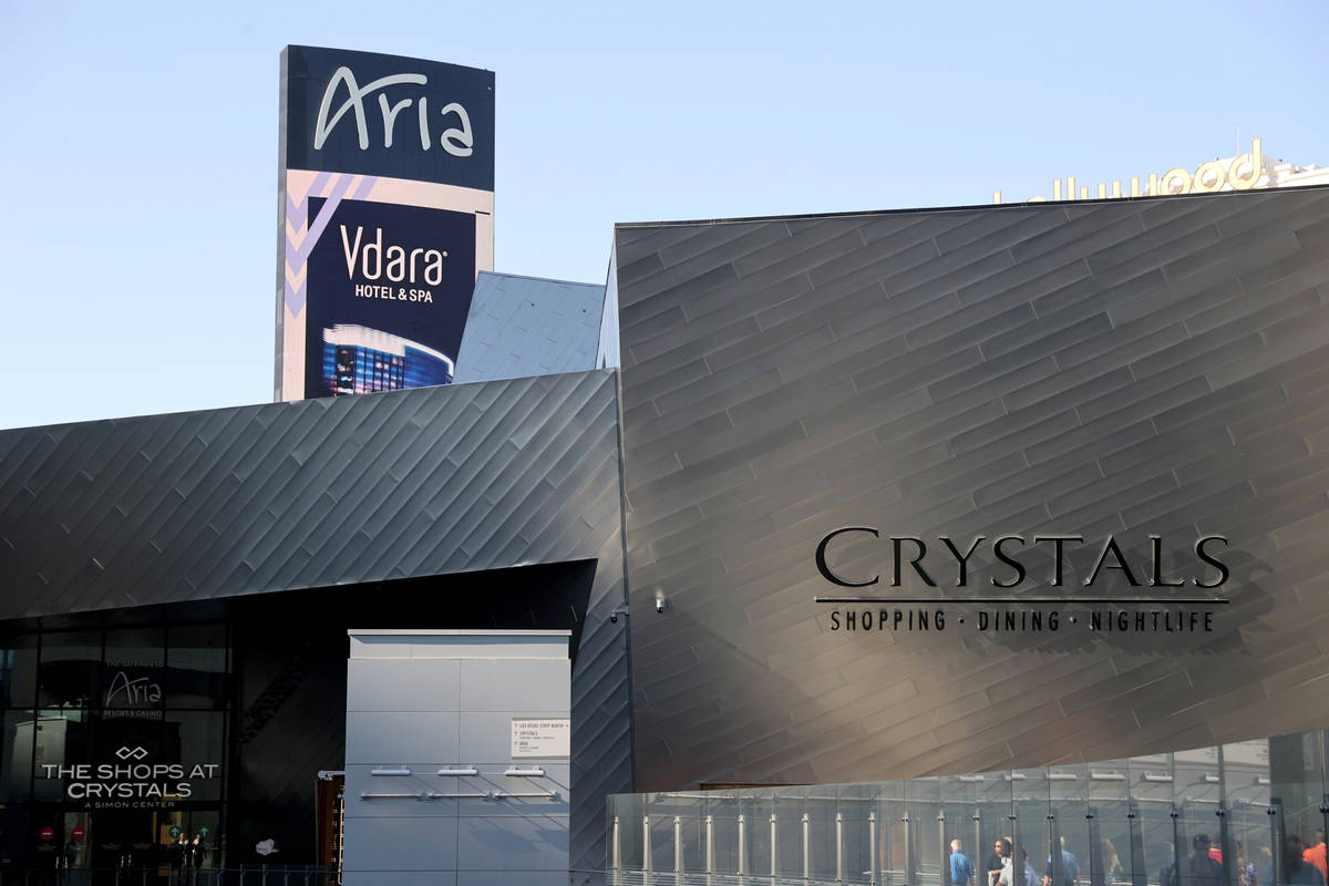 Shops at Crystals located within CityCenter, on the Strip in Las Vegas Thursday, July 2, 2021. ...