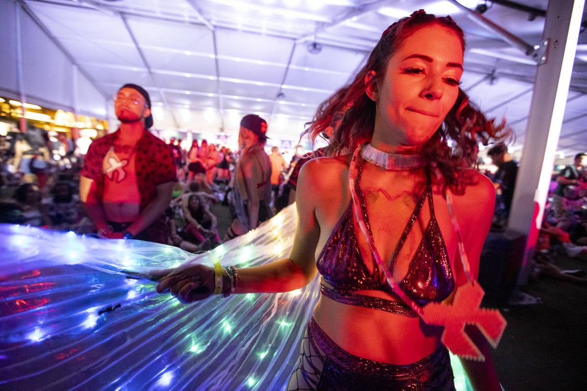 People attend a concert at the Downtown Las Vegas Events Center in Las Vegas, Friday, July 2, 2 ...
