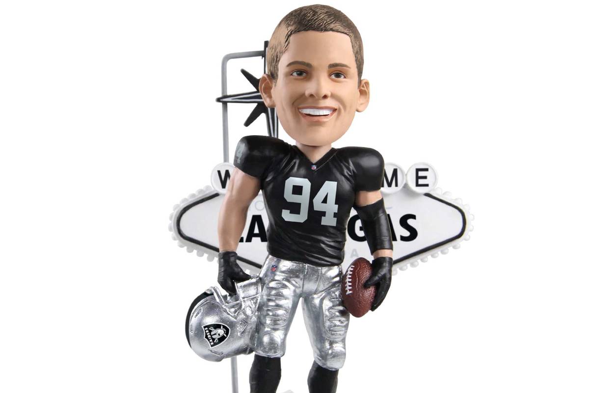 FOCO unveiled a new bobblehead Friday featuring the Raiders' defensive end in his gameday best ...