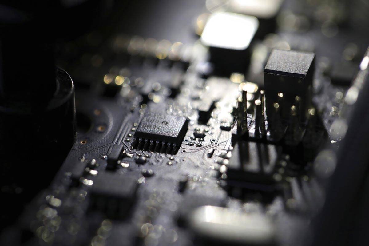 This Feb 23, 2019, file photo shows the inside of a computer in Jersey City, N.J. A ransomware ...