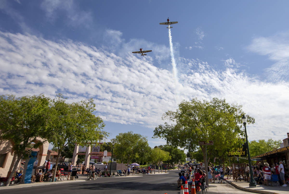 A flyover by the Boulder City Veteran's Flying Group marks the start of the two-day Damboree ev ...