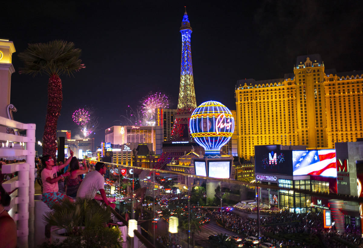 Las Vegas Strip celebrates 4th of July with fireworks — PHOTOS Las