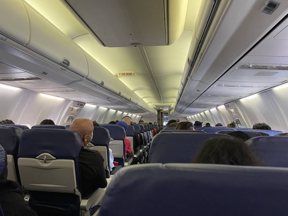 The Road Warrior's view on Southwest Airlines Flight 606 between Las Vegas and Oakland, as seen ...