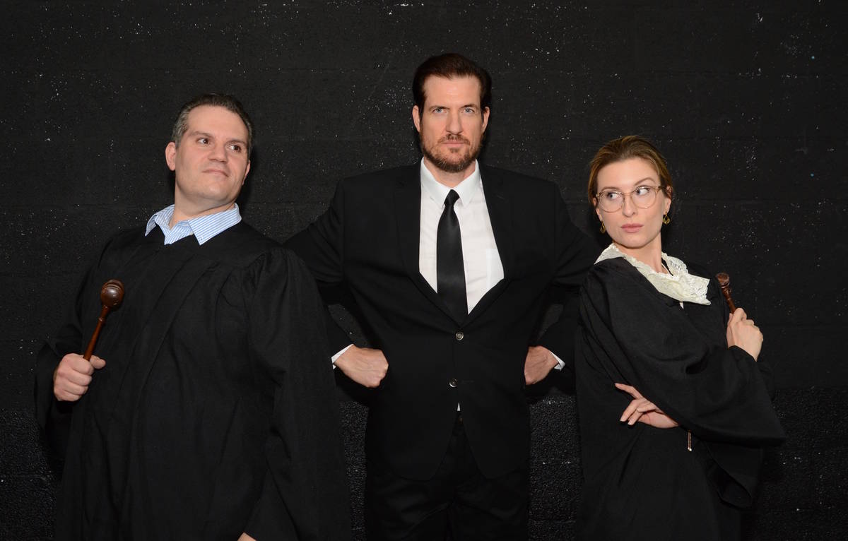 The cast of "Scalia/Ginsburg" coming to the Thomas and Mack Moot Court Facility at the UNLV Boy ...