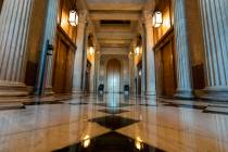 This June 30, 2021, photo shows the halls of the Capitol outside the Senate in Washington. The ...