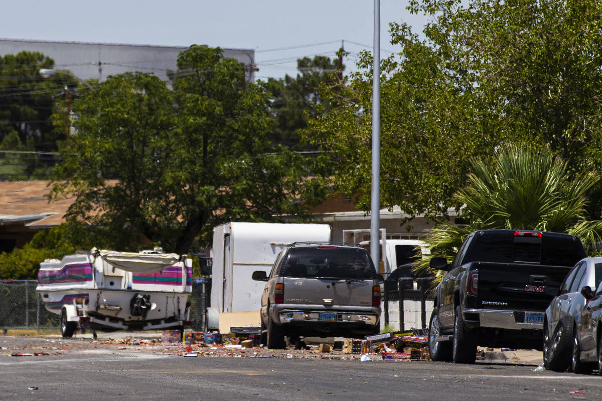 A view of the 1200 block of West Helen Avenue, where over half a dozen people were shot and two ...