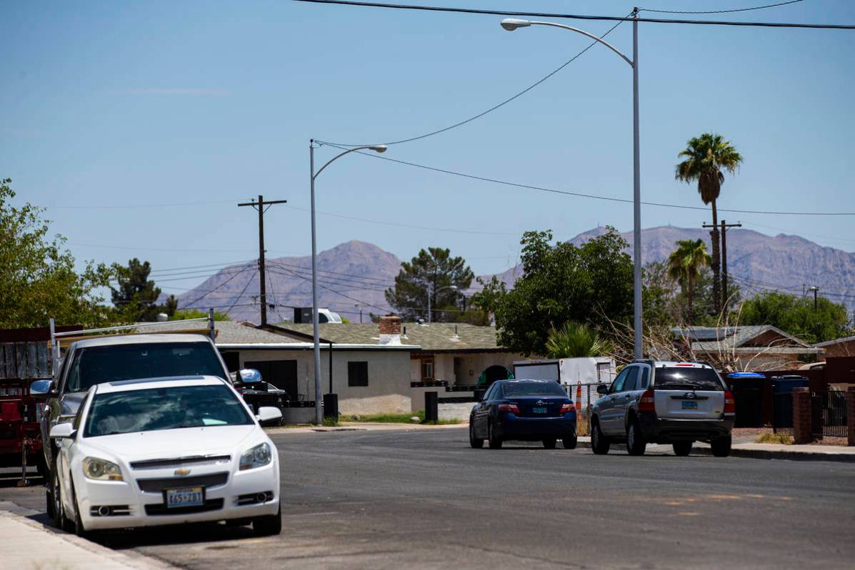 A view of the 1200 block of West Helen Avenue, where over half a dozen people were shot and two ...
