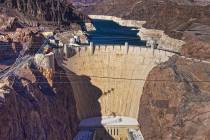 Lake Mead and the Hoover Dam on Tuesday, June 8, 2021, in Boulder City, Nev. (Benjamin Hager/La ...