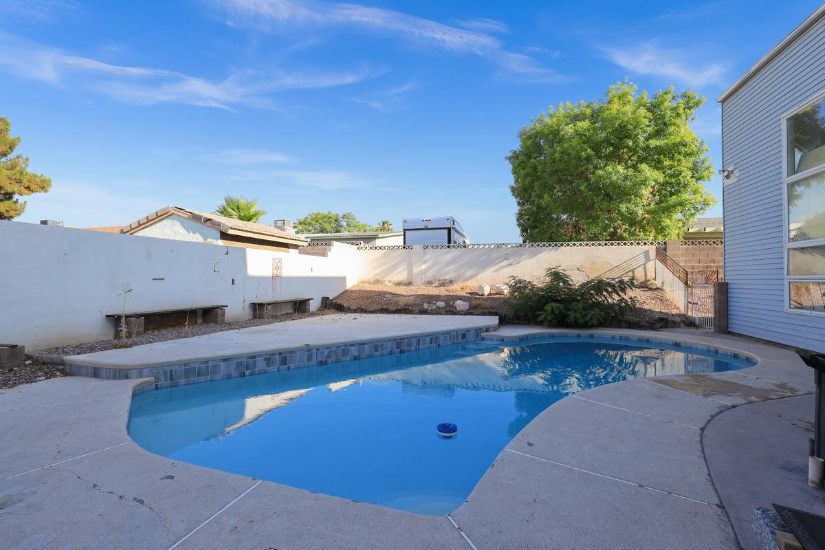 The pool at 1217 Equestrian Drive, Henderson. (Mike Madsen/Virtual Tours Las Vegas)