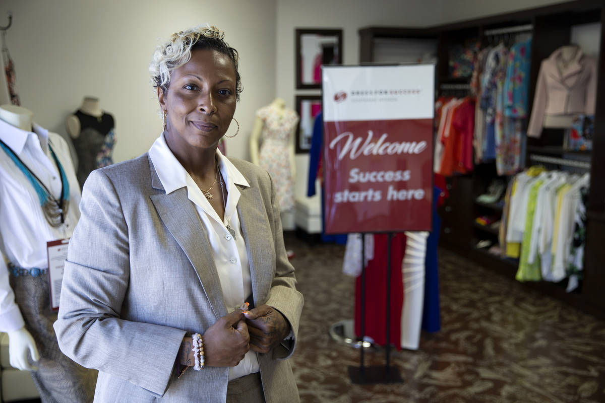 Kenya Mills, a Dress for Success client, at nonprofit Dress for Success Southern Nevada on Tues ...