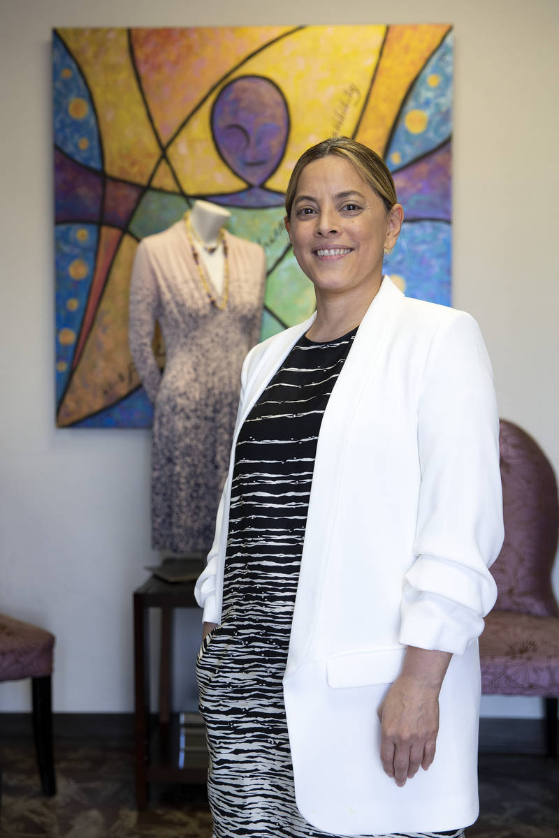 Norma Intriago, executive director of Dress for Success Southern Nevada, at the nonprofit on Tu ...
