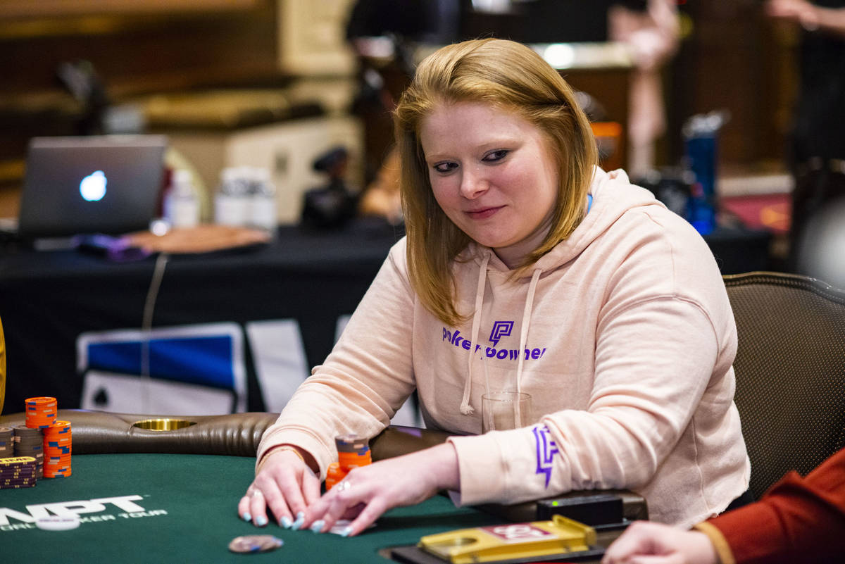 Kyna England on the way to taking third place at a World Poker Tour event at The Venetian on We ...