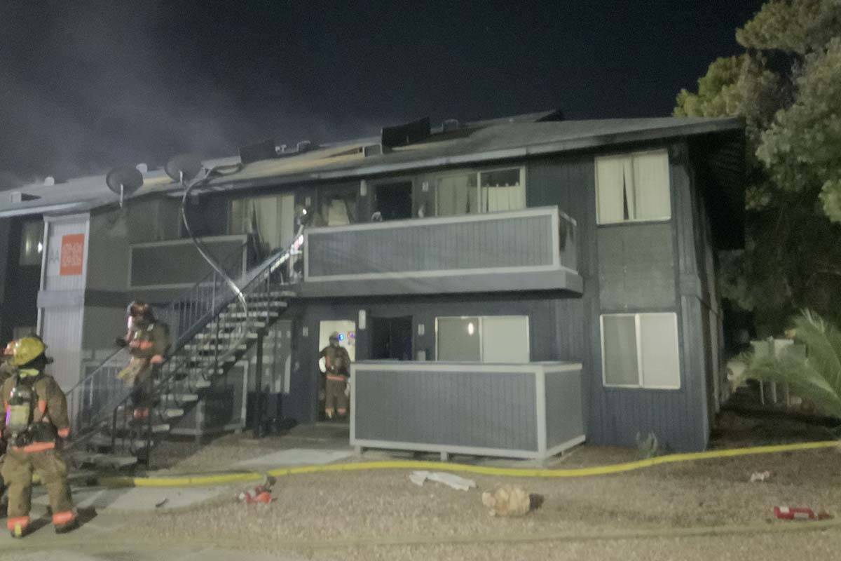 A fire caused extensive damage to an apartment building at 6666 W. Washington Ave. Wednesday ni ...