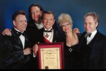 Fielding West, Penn & Teller and Pam and Johnny Thompson are shown in this undated photo. (Penn ...