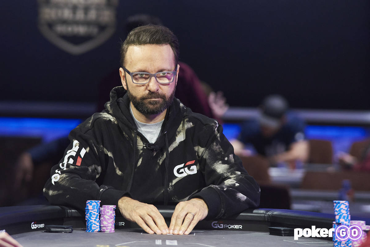 Daniel Negreanu at the final table of the $50,000 buy-in event of the PokerGO Cup on Tuesday, J ...