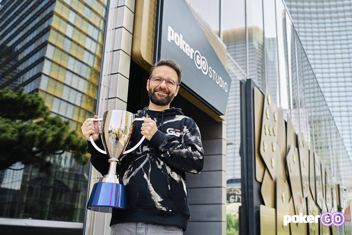 Daniel Negreanu after winning the overall PokerGO Cup series title Wednesday, July 14, 2021, at ...