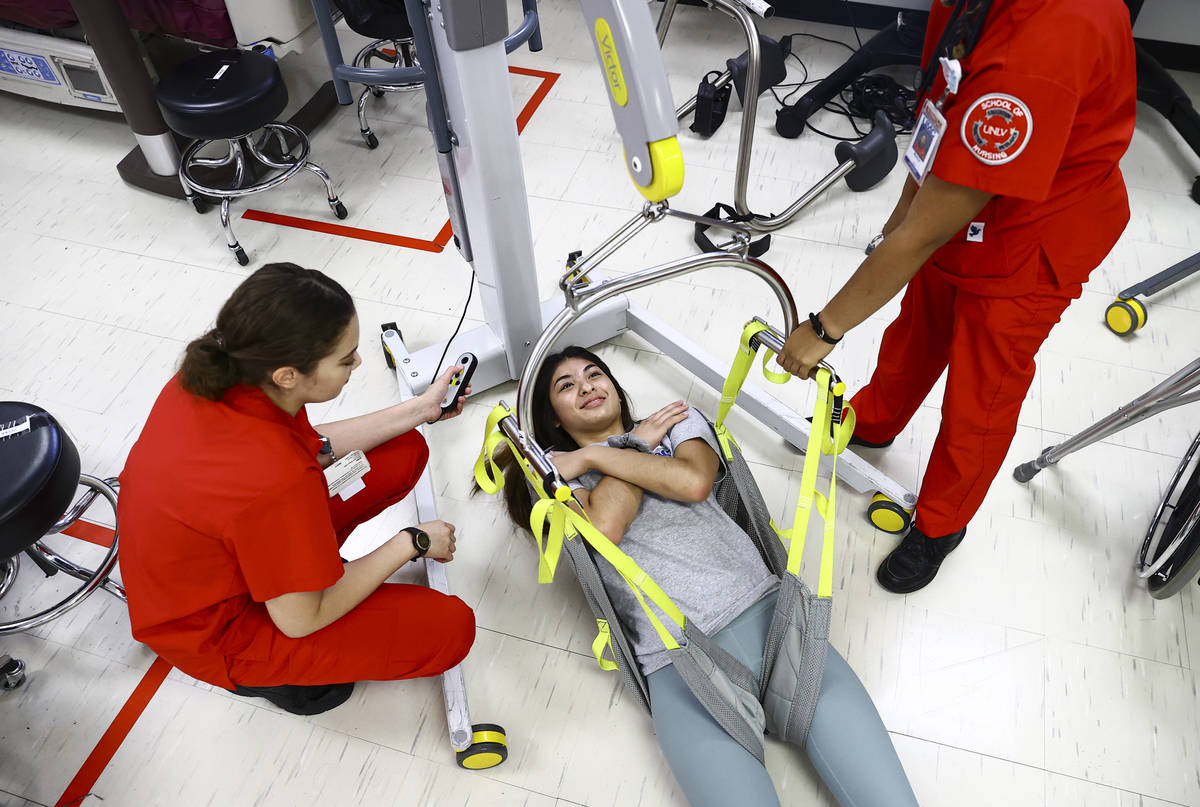 Rising Rancho High School senior Angelina Robles, 16, participates in a demonstration at the am ...