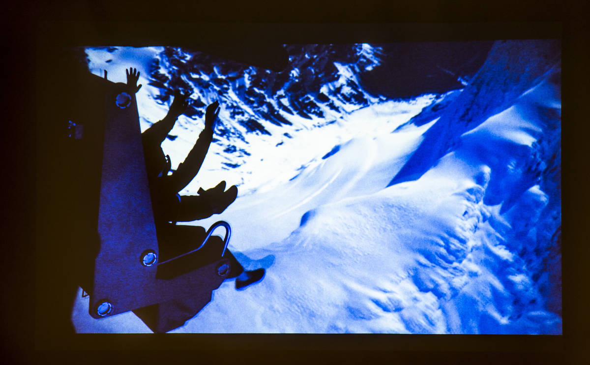 An image from a teaser video during the FlyOver "Flight Ride Experience" media tour l ...