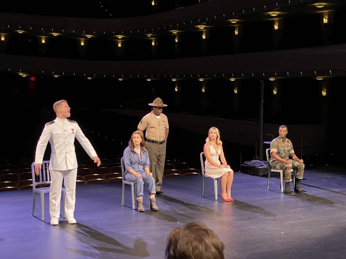 The cast of "An Officer and a Gentleman" performs a preview of the new touring musical at Reyno ...