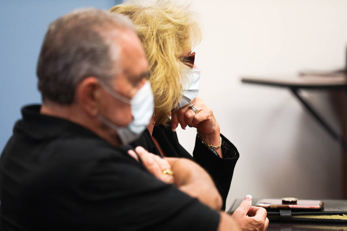 Patricia Chappuis and her husband Marcel Chappuis listen to the judge during a hearing at Beatt ...