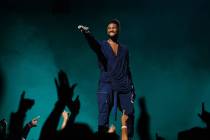 Usher performs at the grand opening of “Usher: The Las Vegas Residency” at The Colosseum at ...