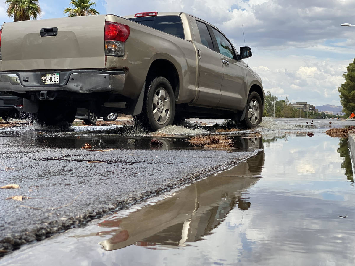 Rainfall in a small area of Henderson was the most received in the Las Vegas Valley on Sunday, ...
