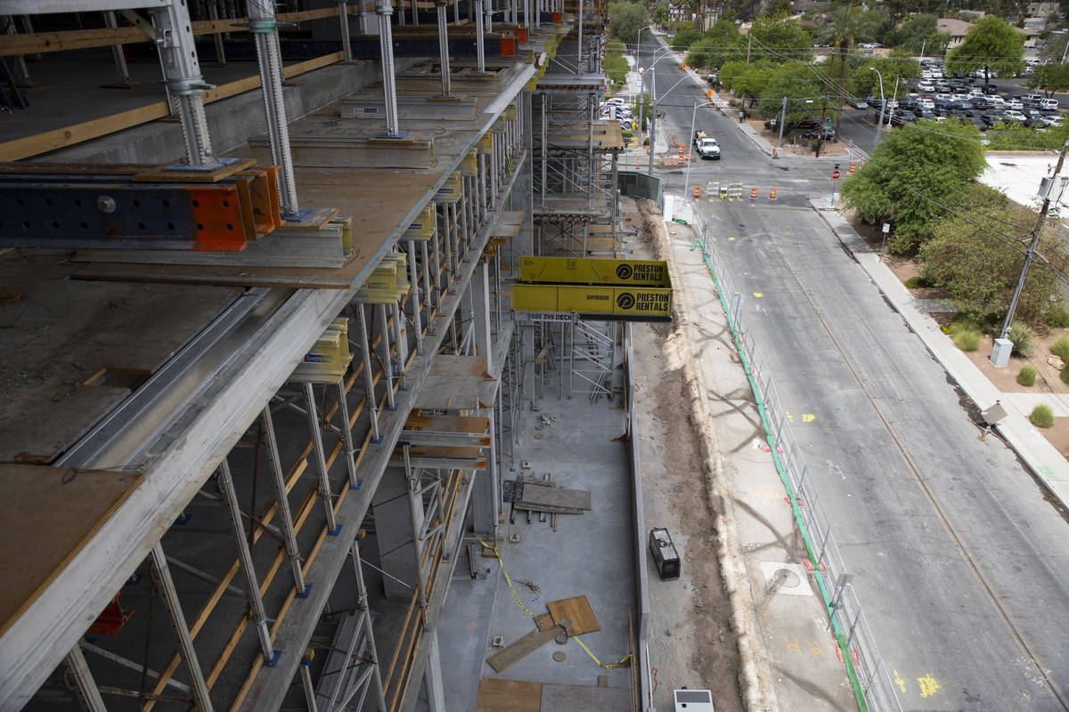 The Kirk Kerkorian School of Medicine at UNLV construction site in Las Vegas, Wednesday, July 2 ...