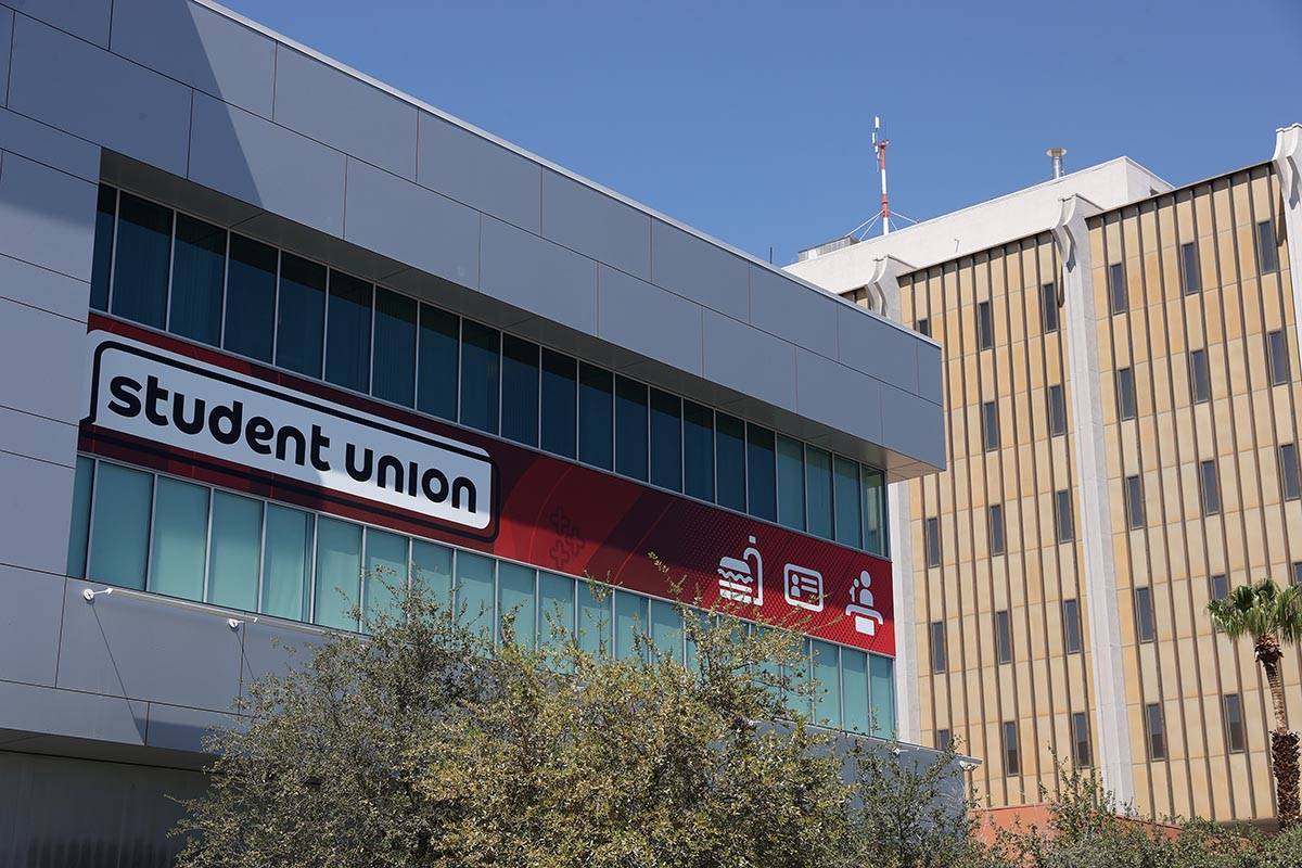 The Student Union building at UNLV in Las Vegas, Friday, Sept. 4, 2020. (Erik Verduzco / Las Ve ...