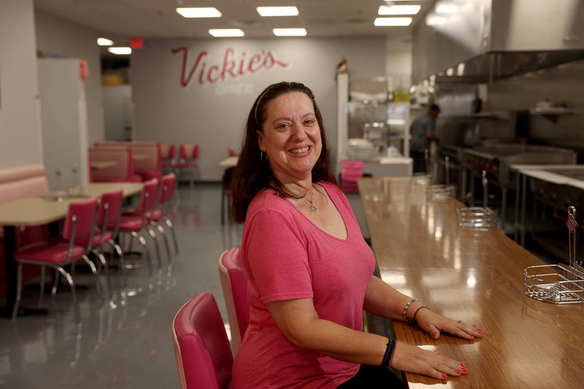 Vickie’s Diner owner Vickie Kelesis at her new location in the Commercial Center at 953 E. Sa ...