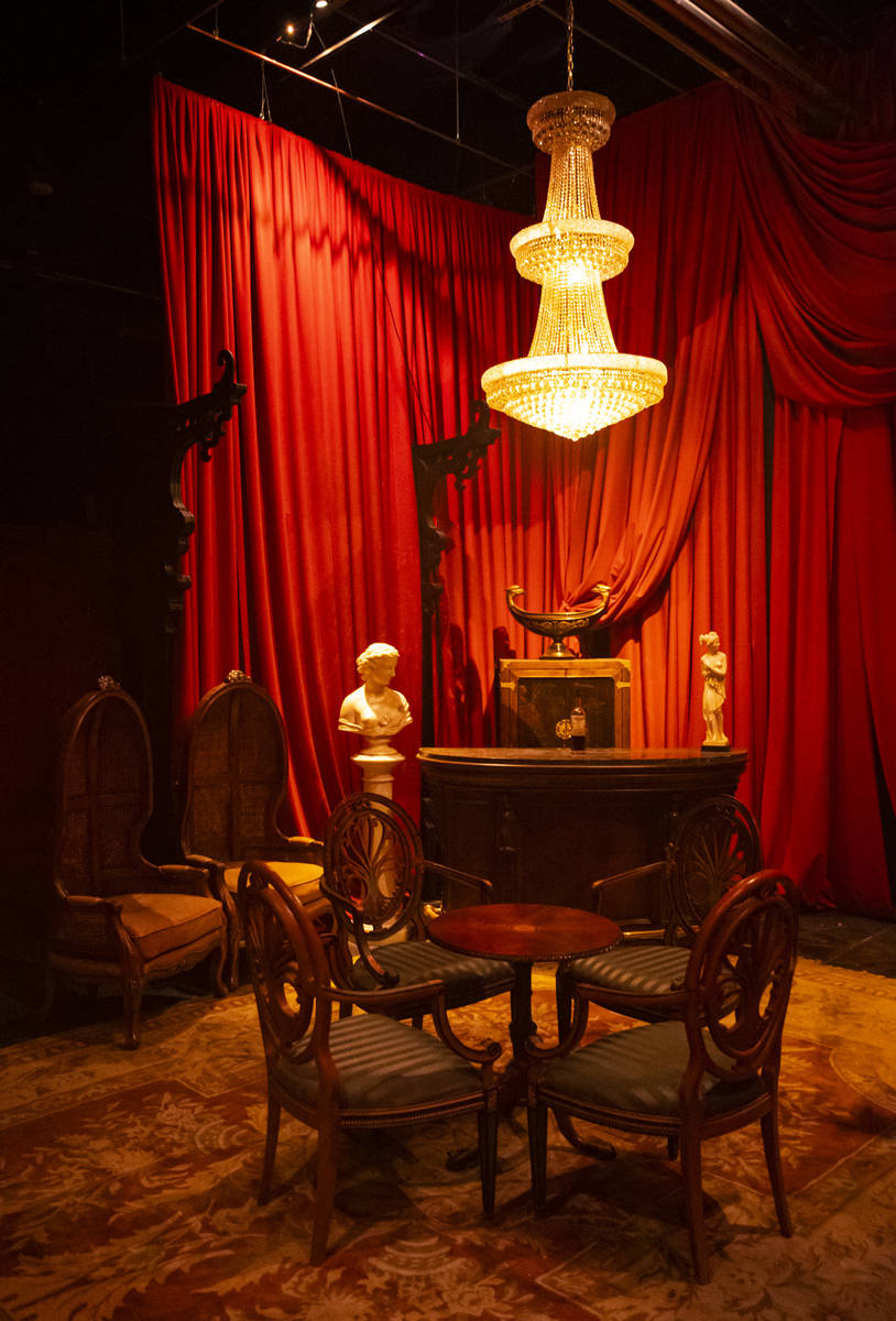 A Victorian-era styled room is seen during a tour of Lost Spirits Distillery, an immersive expe ...
