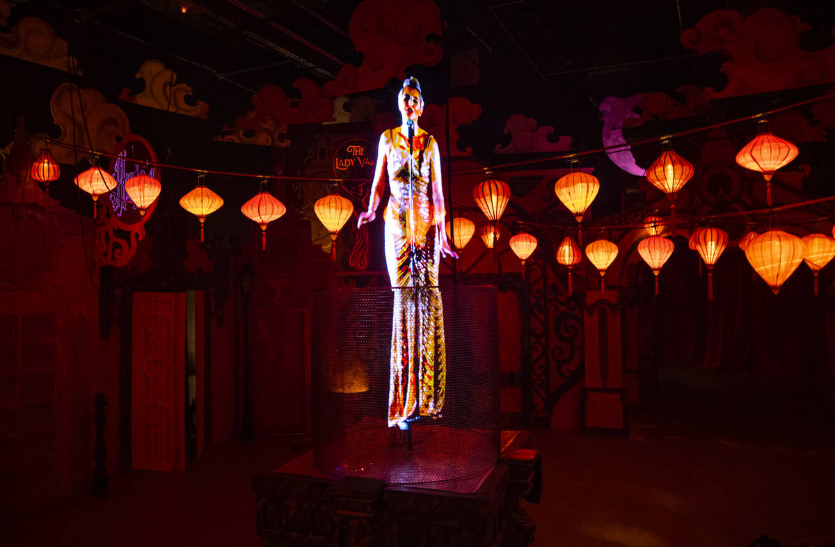 Holographic performers are but one part of the Lost Spirits experience. (Chase Stevens/Las Vega ...