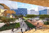 This rendering shows an image from LGA, BNIM and OJB, one of the three finalist designs for a p ...