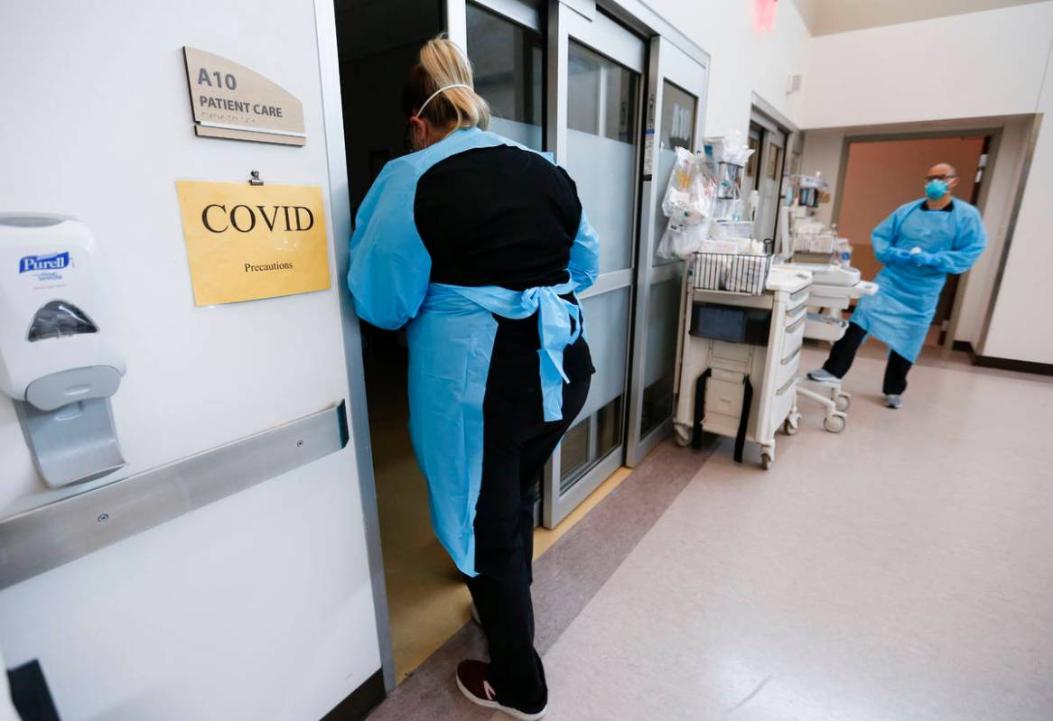 FILE - In this July 16, 2021 file photo, nurses and doctors in the CoxHealth Emergency Departme ...