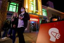 Visitors walk around The Linq Promenade in November 2020 on the Las Vegas Strip. (Ellen Schmidt ...