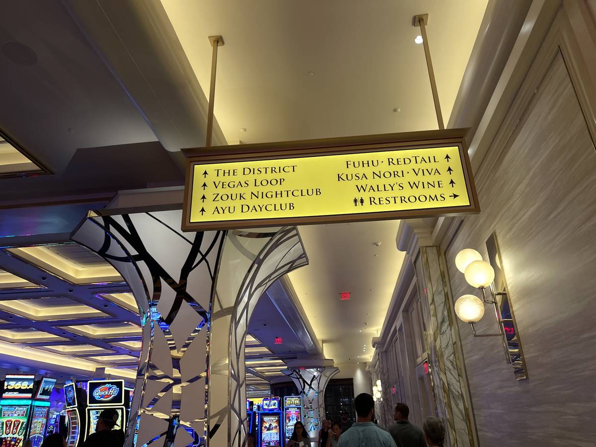 Way finding signage inside Resorts World Las Vegas already features their planned Boring Compan ...