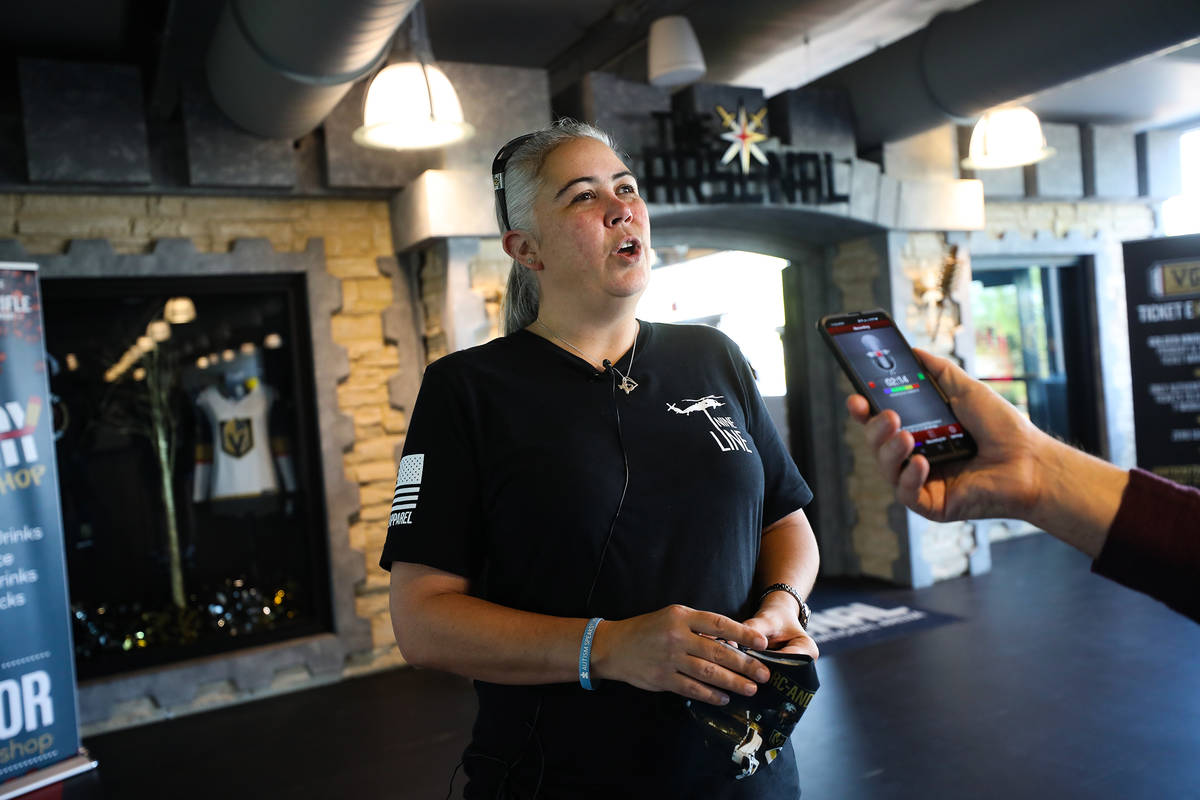 Tonya Fabian speaks to the Review-Journal about Golden Knights goaltender Marc-Andre Fleury who ...