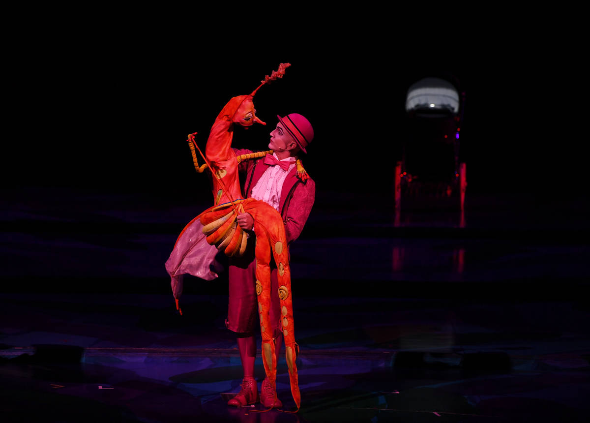 Cirque du Soleil's "Mystère" artists perform at the re-opening at Treasure Island on June 28, ...