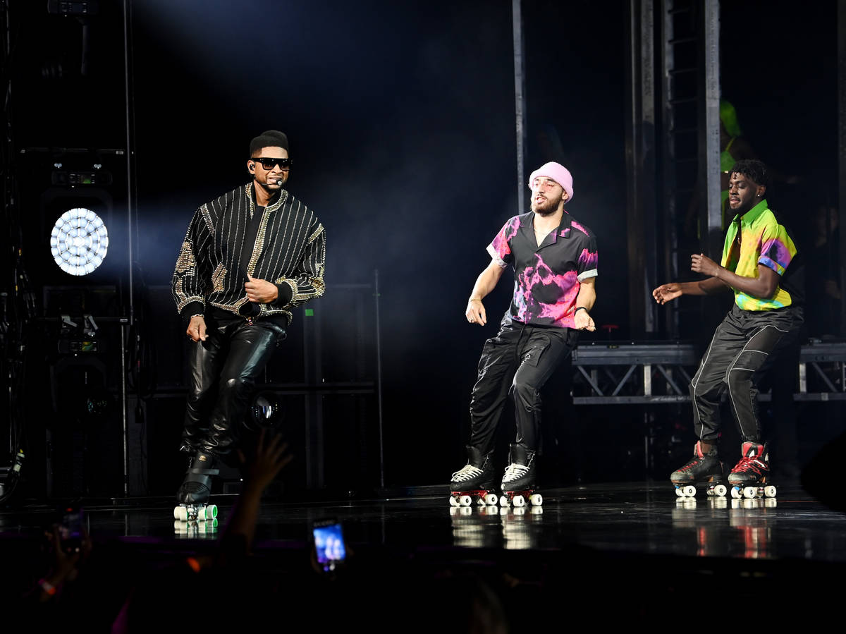 Usher performs at the grand opening of “Usher: The Las Vegas Residency” at The Colosseum at ...