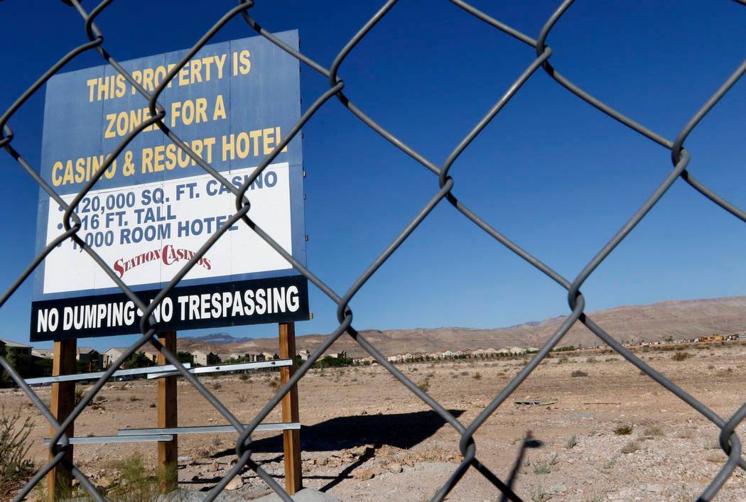 A vacant land photographed on Friday, Aug. 18, 2017, where Station Casinos plans to build Resor ...