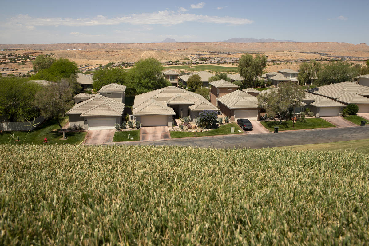 A housing commuity near a golf course on Thursday, June 3, 2021, in Mesquite. U.S. Census Burea ...