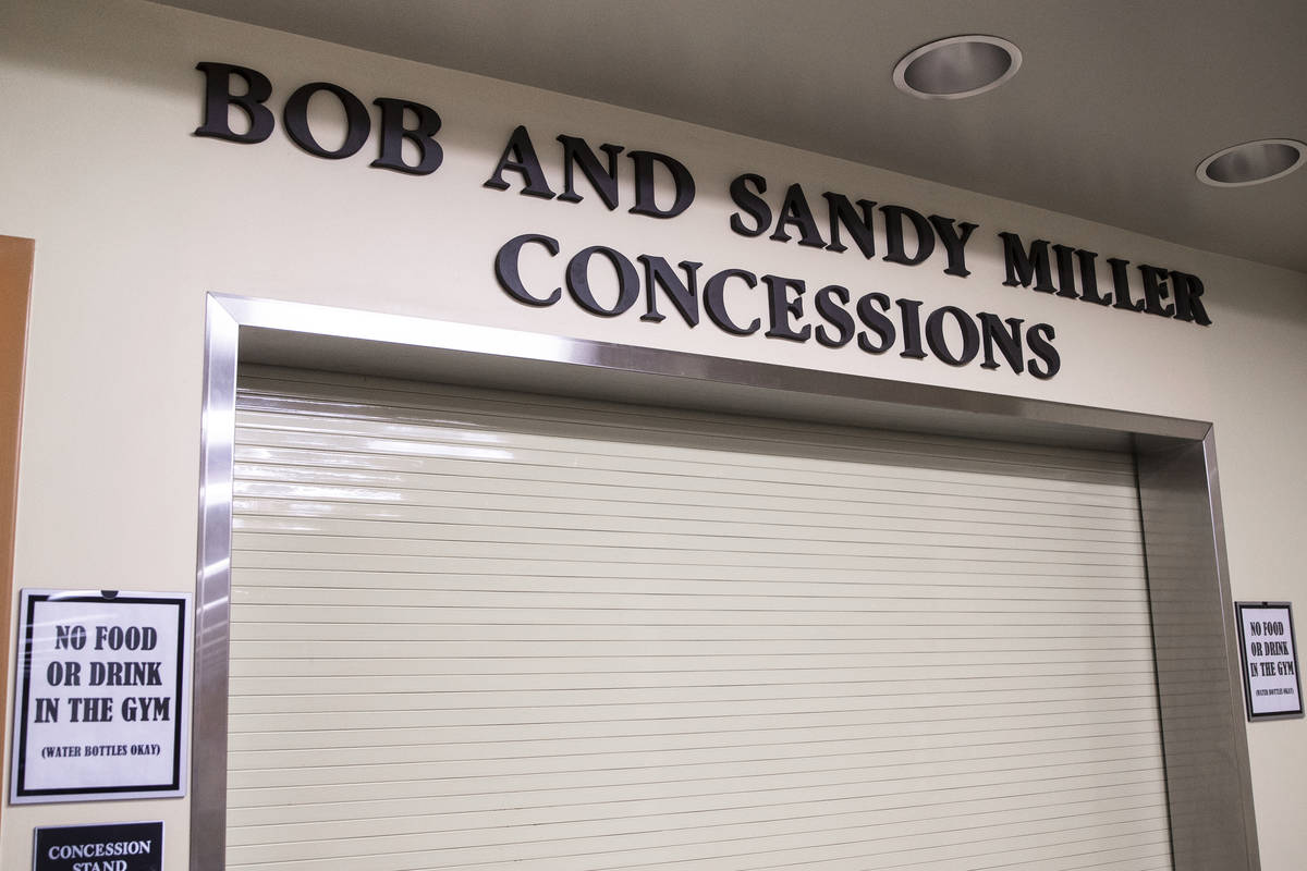The Governor Bob and Sandy Miller concession stand at Bishop Gorman High School on Monday, Aug. ...