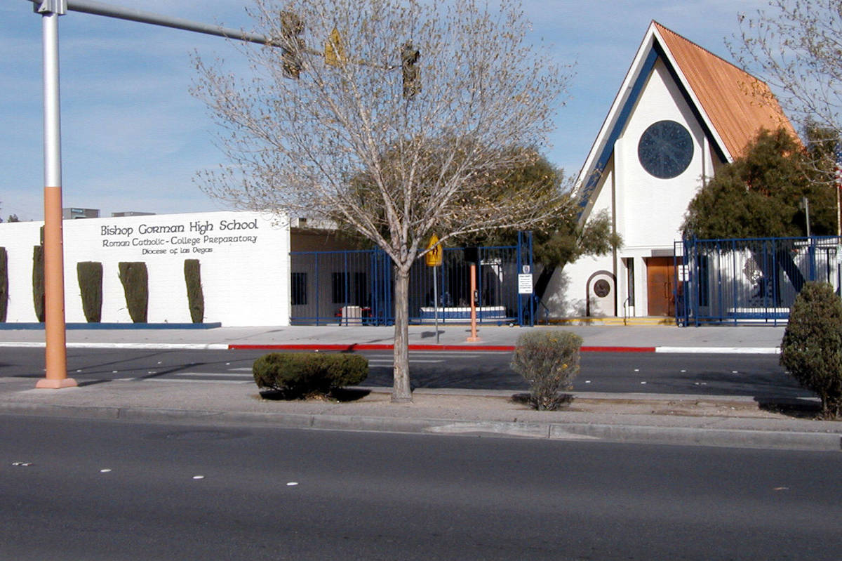 Bishop Gorman High School is seen at its former location at 1801 S. Maryland Parkway where it s ...