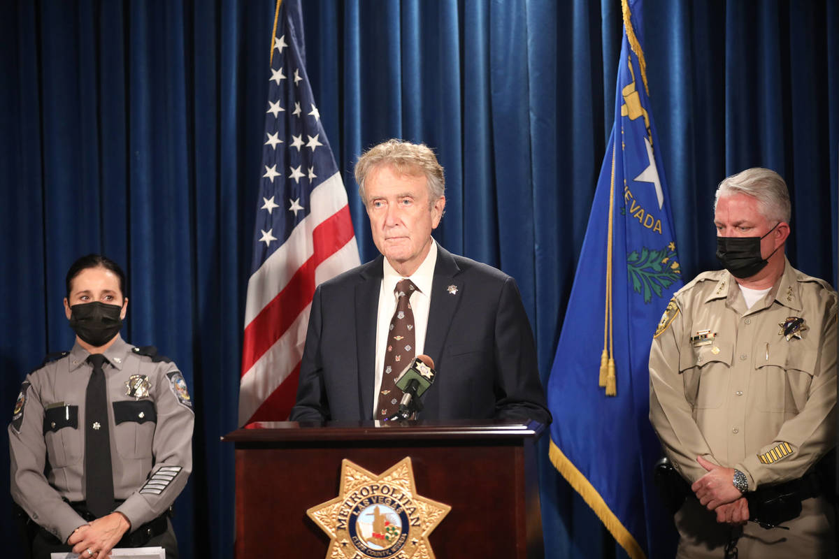 George Togliatti, director for the Department of Public Safety, addresses the media at a press ...