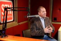 Red Rock Resort sportsbook director Jason McCormick tapes a new sports betting podcast with Sun ...