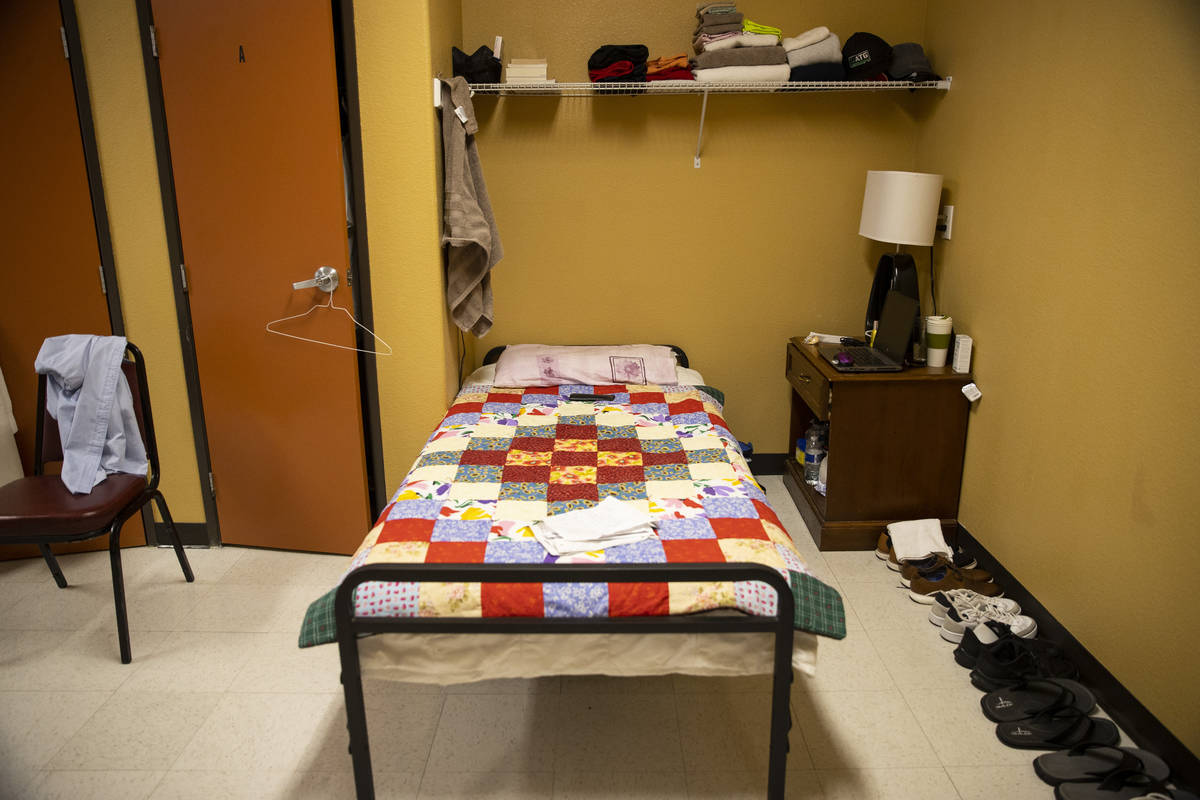 A room in the Community Integrated Program which helps veterans at the Salvation Army in Las Ve ...