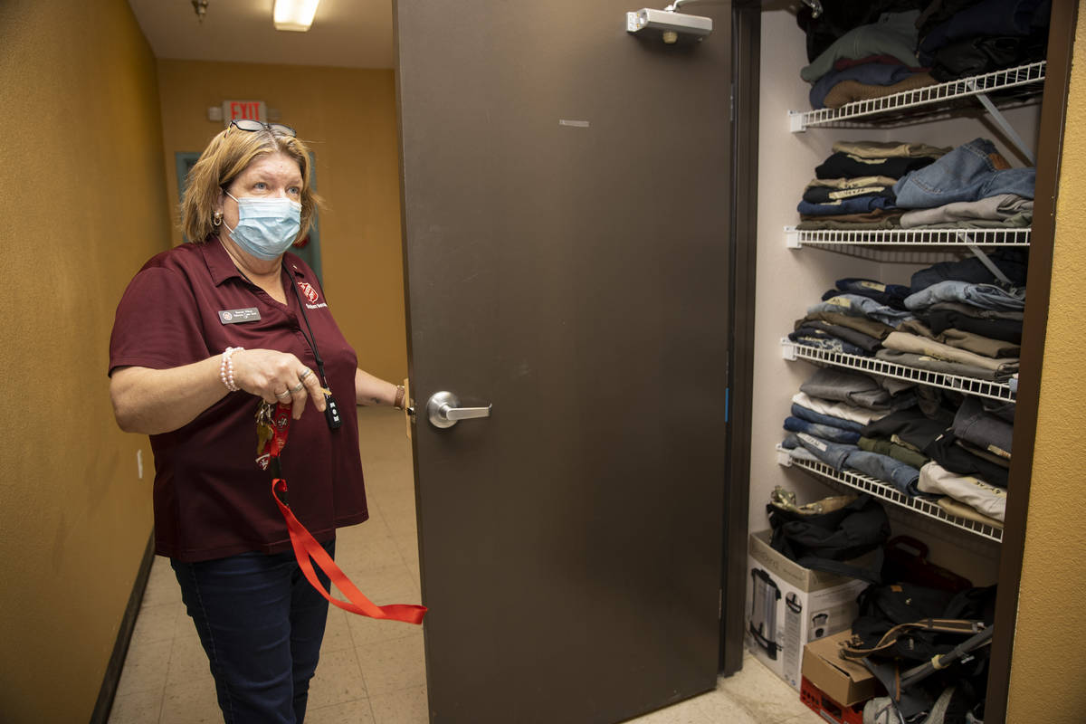 Veteran technician Brenda Wilson pie a tour of the Community Integrated Program which helps vet ...